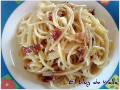 Espaguetis carbonara (receta tradicional sin nata)